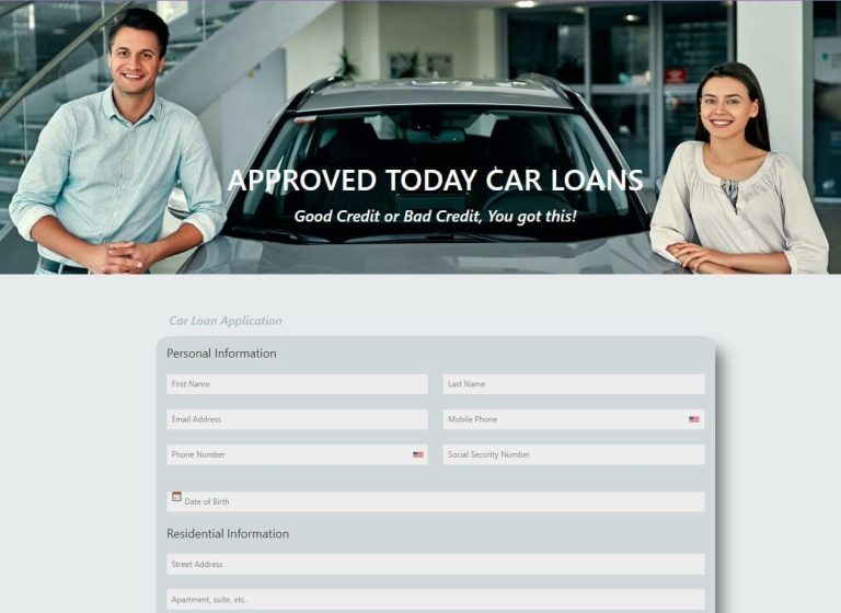 Approved Today Car Loans Website